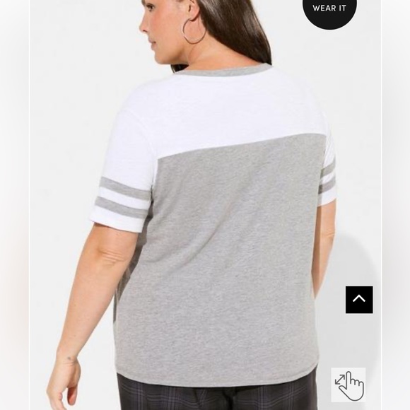 NWT! Super soft torrid varsity style tee. 0 - Picture 2 of 6